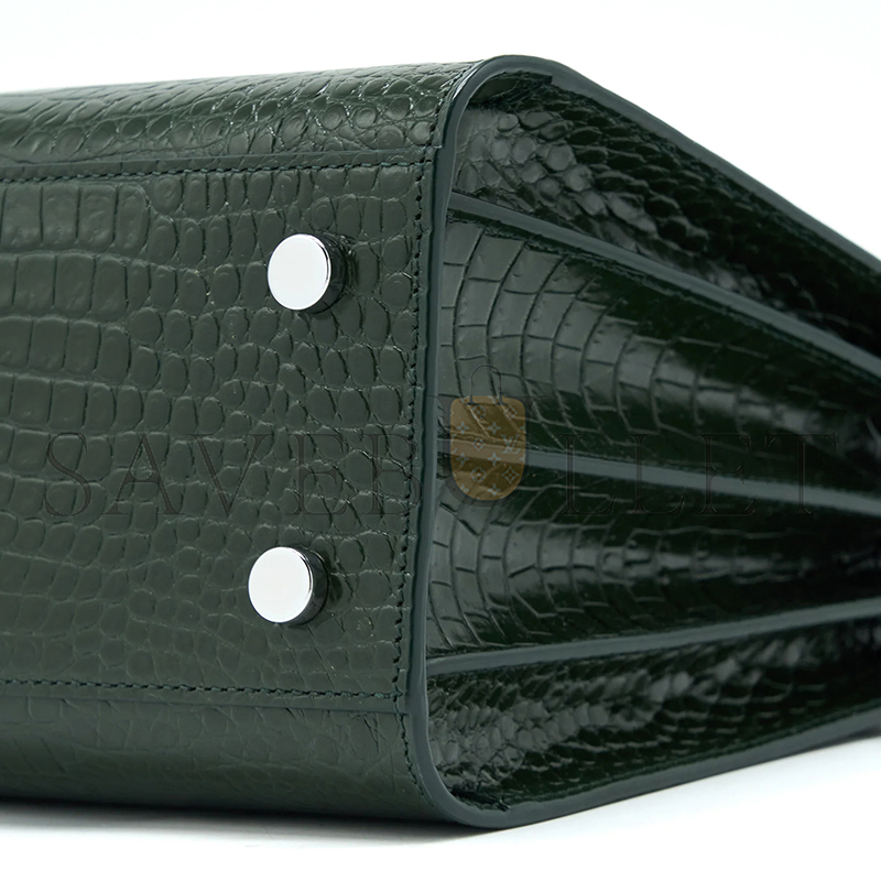 YSL SAC DE JOUR IN CROCODILE-EMBOSSED LEATHER-BABY 421863136 (26*20.5*12.5cm)